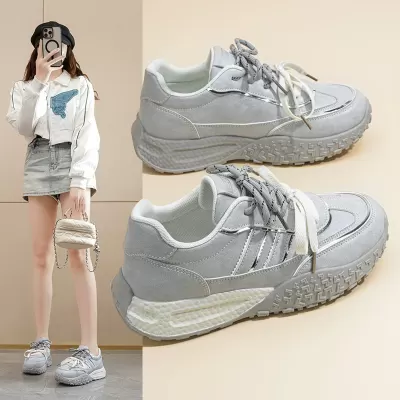2025 Summer Women's Breathable Sneakers Korean Thick Sole Casual Dad Shoes · YANYAN China shoe factory