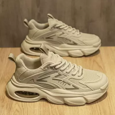 2026 New Winter Men's Black Thick Sole Air Cushion Dad Sneakers · YANYAN China shoe factory
