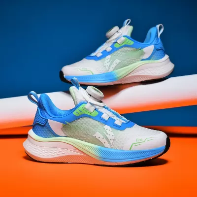 2025 Spring Summer Girls Running Shoes Breathable Mesh Carbon Plate Kids Sports · YANYAN China shoe factory