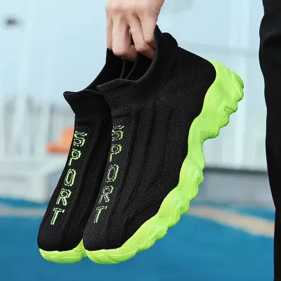 Chaussures chaussettes homme slip-on printemps automne tricot respirantes style coréen décontractées grandes · YANYAN China shoe factory