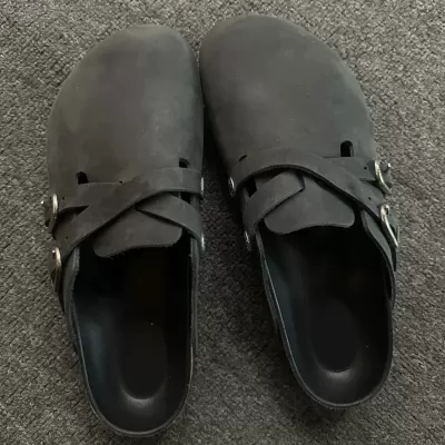 Vintage Handmade Distressed Thick Sole Birkenstock Shoes Women 2025 New Casual Outdoor Lazy Shoes Slippers