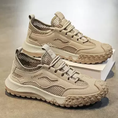 2026 Winter Men's Breathable Mesh Casual Skate Shoes, Anti-Slip Work Safety Sneakers · YANYAN China shoe factory