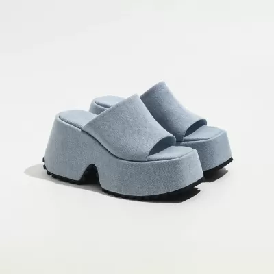 Summer New Platform Thick Sole Beach Sandals for Women 2025 Casual Outdoor Slides