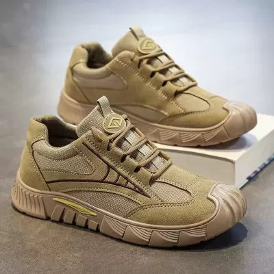 Winter Safety Shoes for Men, Breathable Anti-Slip Wear-Resistant Work Hiking Sneakers