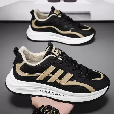 Men's Sports Shoes Spring 2026 New Breathable Dad Shoes Trendy Student Daily Casual Shoes · YANYAN China shoe factory