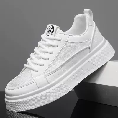White Sneakers Men 2026 Mesh Breathable Board Shoes Casual Sports Shoes