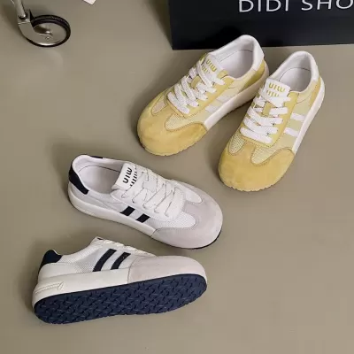 Thick Sole Casual German Trainer Shoes for Women 2025 Summer Mesh Breathable Sneakers