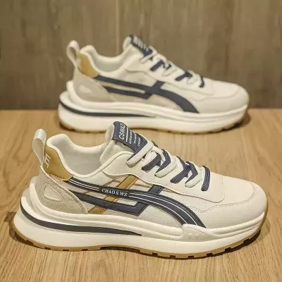 2026 Winter Men's Trendy Mesh Breathable Running Shoes, Thick Sole Dad Sneakers · YANYAN China shoe factory