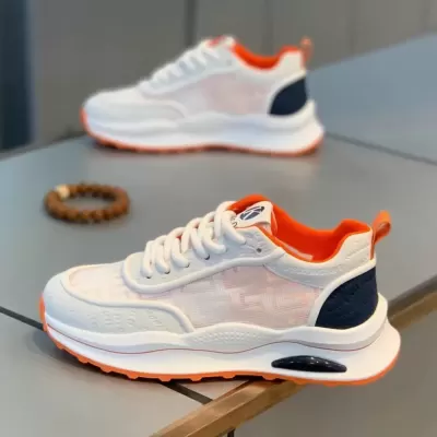 2026 Winter Men's Breathable Mesh White Sneakers, Fashion Thick Sole Casual Shoes · YANYAN China shoe factory
