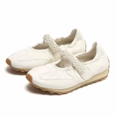 Designer Thick Sole Ballet German Trainer Shoes for Women 2025 Sporty Velcro Mary Jane · YANYAN China shoe factory