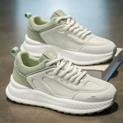 2026 Spring Men's Breathable Mesh Hollow Casual Shoes, Height-Increasing Running Sneakers · YANYAN China shoe factory
