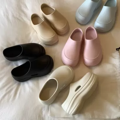 Thick Sole Mules for Women Summer 2025 Ins Casual Clog Sandals Soft Sole Cloud