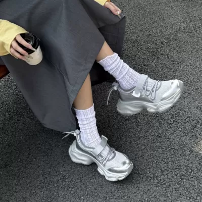 2025 Spring Summer Velcro Thick Sole Sports Sandals for Women Mesh Mary Jane Casual Sneakers · YANYAN China shoe factory