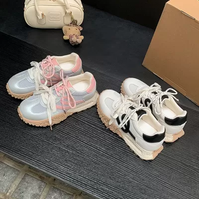 Women's Lace Up Platform Sneakers Casual Shoes 6cm Height Summer · YANYAN China shoe factory