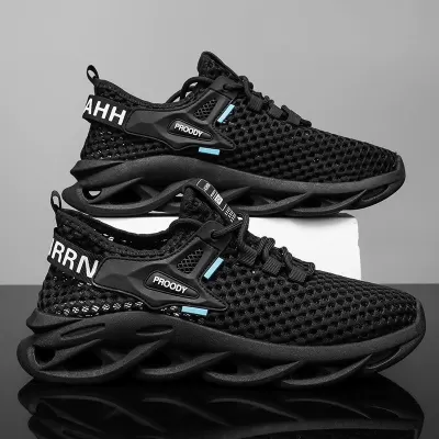 Zapatillas de running para hombre Primavera 2026 Nuevas, Malla Transpirable, Cordones, Casuales · YANYAN China shoe factory