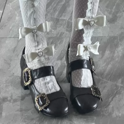 French Vintage Round Toe Mary Jane Shoes for Women 2025 Spring Summer Metal Chunky Heel · YANYAN China shoe factory