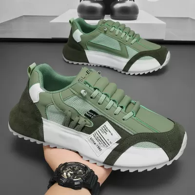 2026 Winter European Men's Breathable Casual Sneakers, Height-Increasing Slow Running Dad Shoes