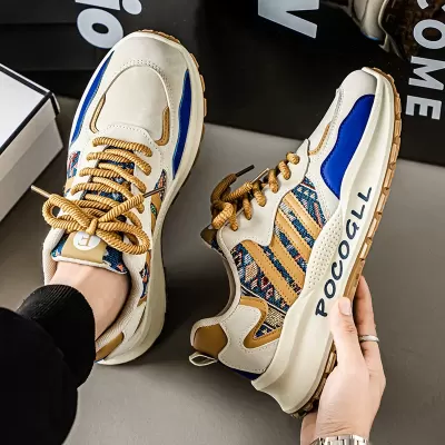 2026 Winter Men's Breathable Running Casual Sneakers, Soft Sole Anti-Slip Dad Shoes for Youth · YANYAN China shoe factory