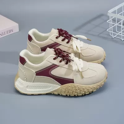 Summer Women's Breathable Cork Shoes Korean Thick Soft Sole Casual Dad Sneakers · YANYAN China shoe factory