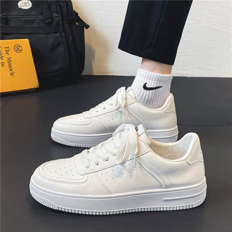 2026 Spring Men's Skateboarding Shoes Breathable Casual Sports Mesh Shoes Youth Trendy White