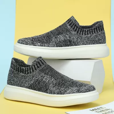 New Large Size 46 Knit Couple Shoes, Thick Sole Sock Sneakers, Lightweight Men's Casual Shoes · YANYAN China shoe factory