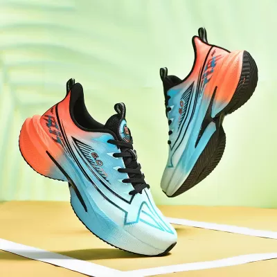 Wholesale Men's Running Shoes, Ultra-Light Teenager Competitive Sneakers, Size 45-48 · YANYAN China shoe factory