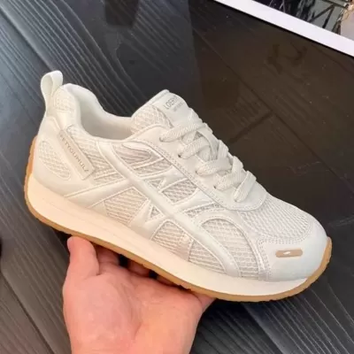 Summer Women's Breathable Mesh Deutsch Shoes Korean Flat Low Top Casual Running Cork Sneakers