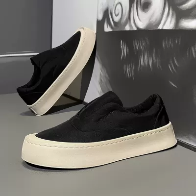 2026 Winter Canvas Men's Anti-Slip Thick Sole Breathable Lightweight Slip-On Skate Shoes · YANYAN China shoe factory