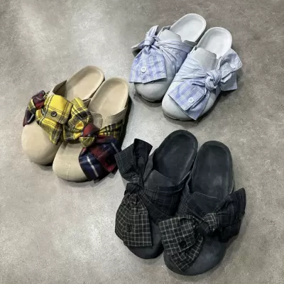 Women's Retro Bow Cork Birkenstock Sandals 2025 Summer Slide Slippers