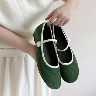 Damen Korean French runde Spitze Mary-Jane-Flats, Frühling/Sommer, casual Ballerinas · YANYAN China shoe factory
