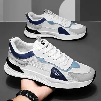 2026 New Men's Sports Running Shoes Casual High-end Student Breathable Mesh Walking Shoes · YANYAN China shoe factory