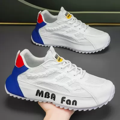 Men's 2026 Winter Mesh Breathable Casual Running Sneakers White Height Increasing Shoes · YANYAN China shoe factory