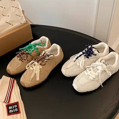 Women's Autumn Retro Lace-up Breathable Leather Sport Sneakers Casual · YANYAN China shoe factory