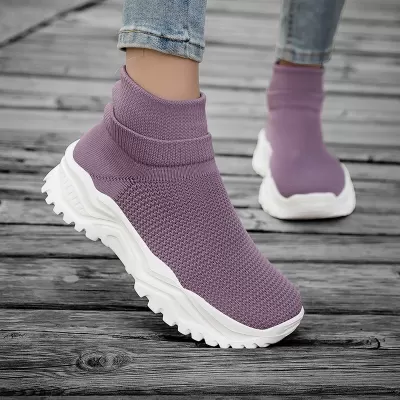 2025 New Sock Shoes for Women, High-Top Elastic Casual, Unisex Knit, Men's Style