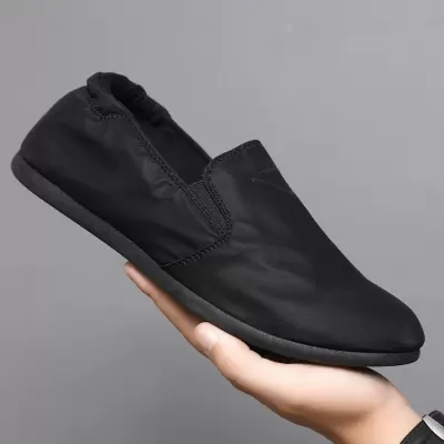 Men's Breathable 2026 New Casual Shoes Flat Heel Solid Color Loafers Summer Breathable