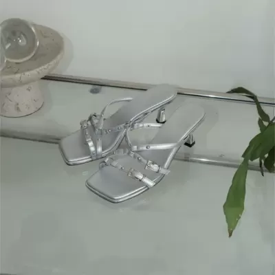 Women's French Elegant Open Toe Stiletto Heels 2025 Summer Vacation Dress Sandals · YANYAN China shoe factory