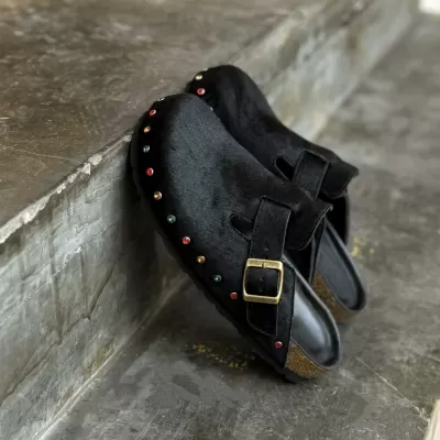 Women's Handmade Studded Rhinestone Birkenstock Sandals 2025 Retro Casual Slides