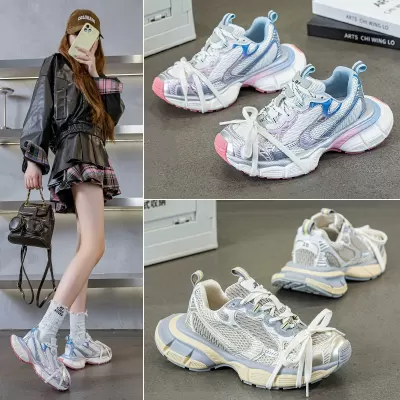 Balenciaga 3XL Dad Shoes for Women 2026 Spring Summer, Mesh Thick Sole Casual Sports Shoes · YANYAN China shoe factory