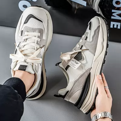 Men's Winter 2026 Breathable Casual Thick Sole Waffle Dad Trendy Shoes · YANYAN China shoe factory