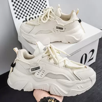 Мужские 2026 зимние модные кроссовки Dad Shoes на толстой подошве, дышащие, повседневные · YANYAN China shoe factory