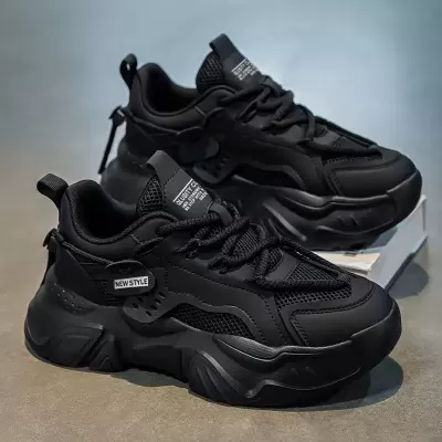 Men's 2026 Winter Trendy Thick Sole Mesh Breathable Casual Dad Shoes · YANYAN China shoe factory
