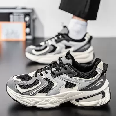 2026 Spring Men's Breathable Mesh Sports Shoes Trendy Casual Thick Sole Dad Shoes · YANYAN China shoe factory