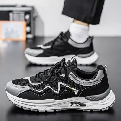 2026 Spring New Men's Casual Sports Shoes Non-slip Wear-resistant Low-top Running Shoes Trendy · YANYAN China shoe factory