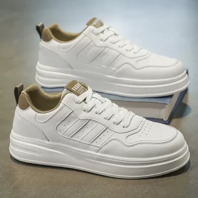 Men's 2026 Winter Breathable Casual Board Shoes Trendy High-End White Student Sneakers · YANYAN China shoe factory