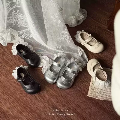 XSHX French princess girls' lace retro Mary Jane natural rubber high-end children's shoes autumn new · YANYAN China shoe factory