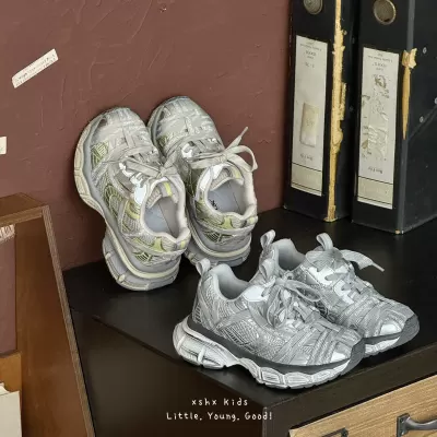 XSHX maximalism unisex spring summer breathable mesh sport dad shoes hook-and-loop dirty Paris style · YANYAN China shoe factory
