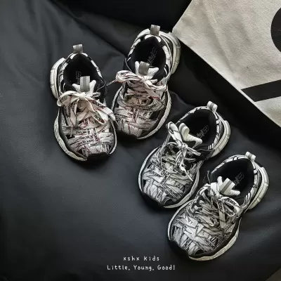 XSHX spider Paris heavy dad shoes children's lightweight sport cushioning hook-and-loop design autumn winter breathable · YANYAN China shoe factory
