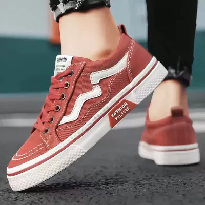 Men's Canvas 2026 Anti-Slip Sports Board Shoes Summer Breathable Red Casual Sneakers Lightweight · YANYAN China shoe factory