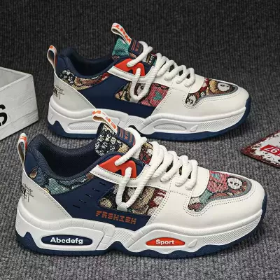 Men's Sports Shoes Winter 2026 Thick Sole Youth Height Increasing Breathable Casual Canvas Dad Shoes · YANYAN China shoe factory