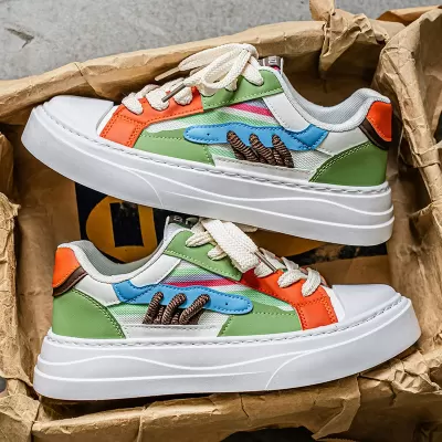 Men's 2026 German Training Shoes Unique Design Color Block College Style Dad Youth Trendy Sneakers · YANYAN China shoe factory